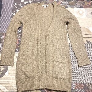 Sparkly Taupe Duster Cardigan